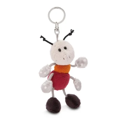 Afbeelding van Sleutelhouder Mier Enzi 10cm grijs Duurzame metgezel knuffeldierhanger met sleutelring sleutelhanger voor sleutelkoord, tas, rugzak en meer