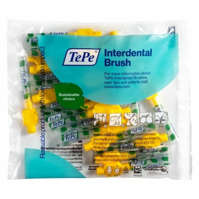 Afbeelding van 6x TePe Interdentale Ragers Original 0,7 mm Geel 20 stuks