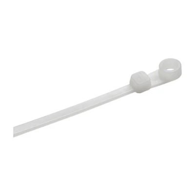 Afbeelding van Meister Kabelbinders Praktische set 25 stuks wit 200 x 4,6 mm met bevestigingsoog stabiel nylon vormvast/kabelbinderset voor bundelgoed/kabelverbinders / 7452430