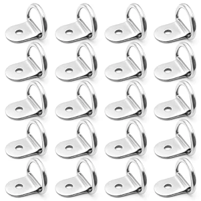 Afbeelding van Sjorogen voor aanhangers, sjorringen, 20 stuks, D ringen, roestvrij staal, opbouwsjorringen, haken, ring, sjorring, opbouwring ring het vastzetten van lading in auto&#039;s, kajak en aanhangers