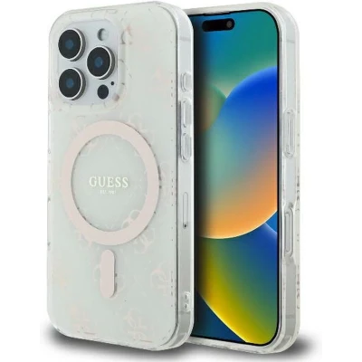 Afbeelding van Guess GUHMP16LH4DTEH iPhone 16 Pro 6,3&quot; wit/wit hardcase IML 4G Achtergrond MagSafe