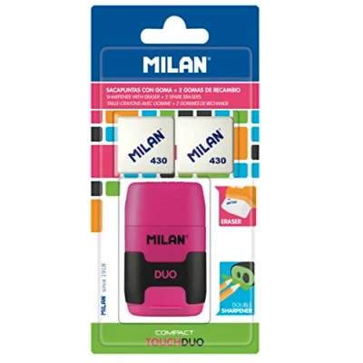 Afbeelding van Milan Compact Touch Bubble puntenslijper + 2 reserve rubbers