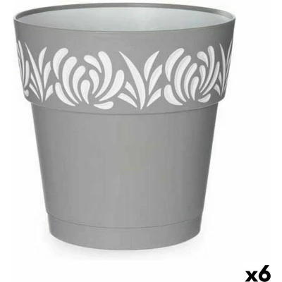 Afbeelding van Zelfwaterende bloempot Stefanplast Gaia Grijs Plastic 25 x cm (6 Stuks)