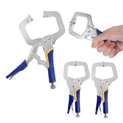 Afbeelding van 3 STKS 6 Inch Metalen Grip Vergrendeling C Klem Verstelbare Type Lassen Tangen