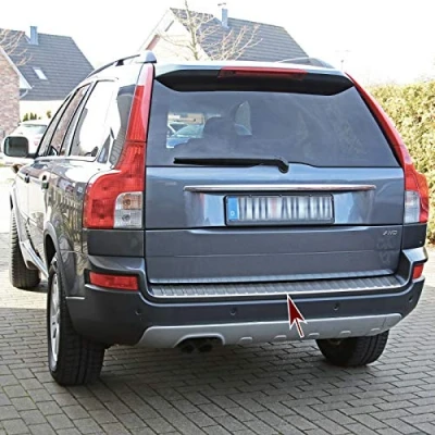 Afbeelding van Bumperbescherming roestvrij staal mat compatibel met VOLVO XC90 I 2002 2014 DESIGN pad premium kwaliteit van RECAMBO