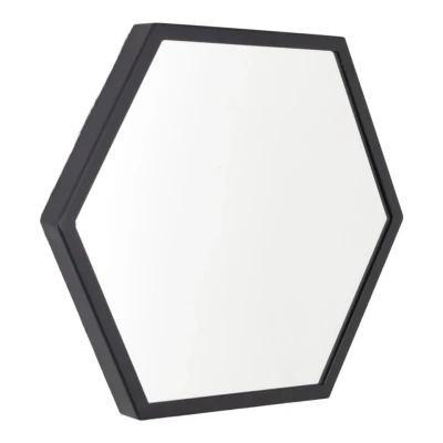 Afbeelding van LOFT42 Wandspiegel Zeshoek Small Zwart 36x32