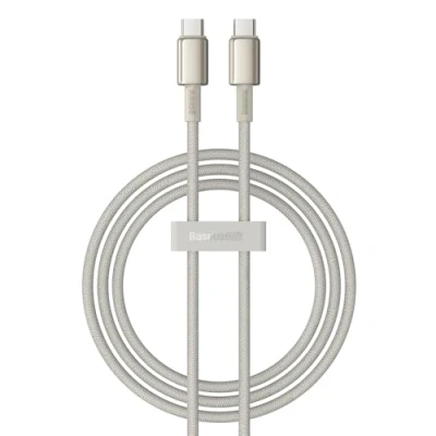 Afbeelding van Baseus Tungsten Gold USB C/USB C kabel 100W 1m goud