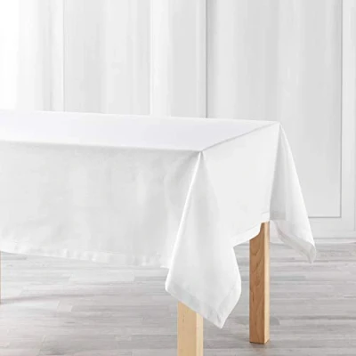 Afbeelding van Wit tafelkleed van katoen 140 x 240 cm Tafellakens