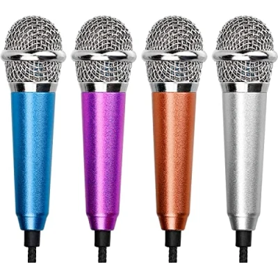 Afbeelding van mini microfoon, karaoke, mobiele telefoon, spraakinstrument, microfoon voor laptops, tablets, smartphones (4 kleuren)