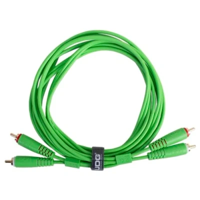 Afbeelding van UDG Ultimate Audio Cable RCA Green 1,5 m Straight U97001GR Kabel voor DJs
