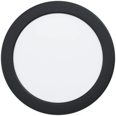 Afbeelding van EGLO Led inbouwspot Fueva 5, ledspot van staal met een kunststof lichtoppervlak, vlakke in zwart en wit, lage inbouwdiepte 26 mm, diameter