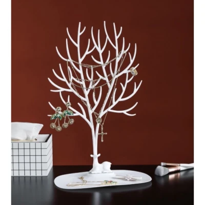 Afbeelding van Elegante sieraden display boom wit 25x41x15 cm