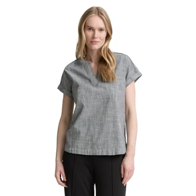 Afbeelding van TOM Tailor Blouse, Dames, Maat: 40, Midnight navy blue