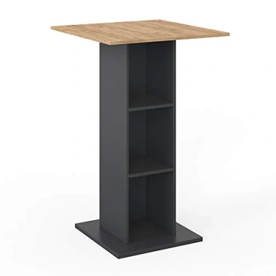 Afbeelding van Vicco Bartafel &quot;Rodeo&quot;, Antraciet/Krachtige eik goud, 70 x cm