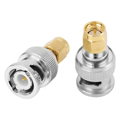 Afbeelding van Connettore BNC maschio SMA J/SMA J Convertitore adattatore coassiale placcato oro di prova in rame 2 pezzi