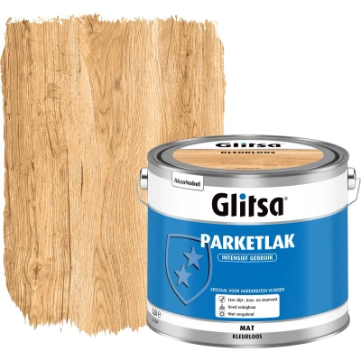 Afbeelding van Glitsa Parketlak Mat 2,5l Blanke lak &amp; Beits