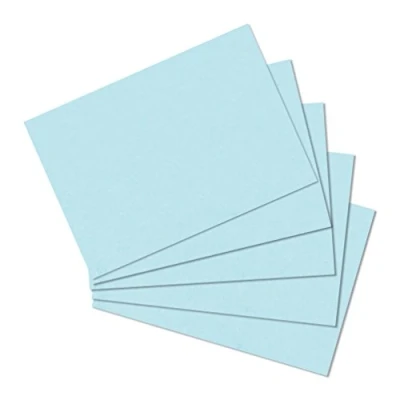Afbeelding van herlitz Indexkaarten A6, blanco, blauw, 100 stuks