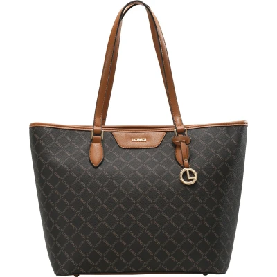 Afbeelding van L.CREDI Handtas Filiberta Shopper Brown Donkerbruin