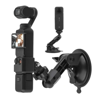 Afbeelding van BRDRC Pocket 3 Zuignap Mount, Voorruit Venster Dash Houder Kit met Uitbreiding Adapter voor GoPro Max Mini Hero 12 11 10 9 8 7 6 5 2 Insta360 X3 X2 Go Action 4 Accessoires