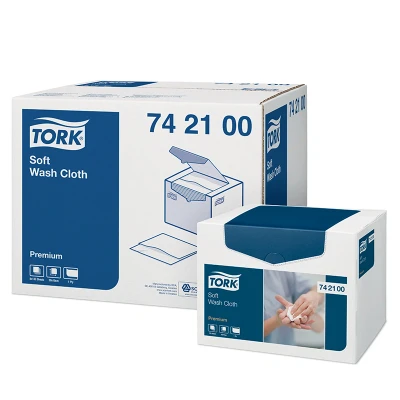 Afbeelding van Tork Zachte Wasdoek 1 laags Wit 742100