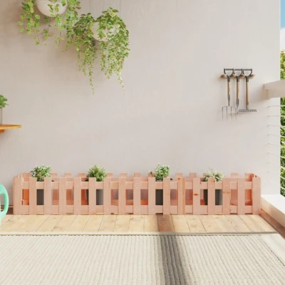 Afbeelding van Plantenbak verhoogd hekontwerp 200x30x30 cm massief douglashout