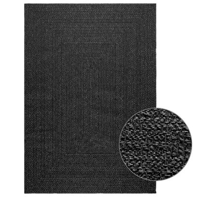 Afbeelding van vidaXL Vloerkleed ZIZUR binnen en buiten 140x200cm jute look antraciet