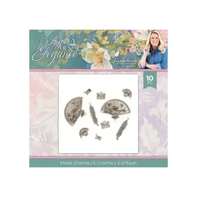 Afbeelding van Sara Signature Age of Elegance Metal Charms a 10 stuks
