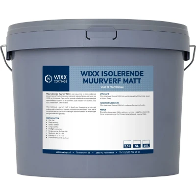 Afbeelding van Wixx Isolerende Muurverf Matt 10L RAL 9002 Grijswit