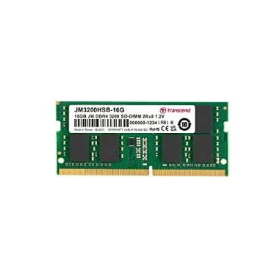 Afbeelding van Transcend 16GB DDR4 3200 MT/s SODIMM 260pin 1R x8 unbuffered