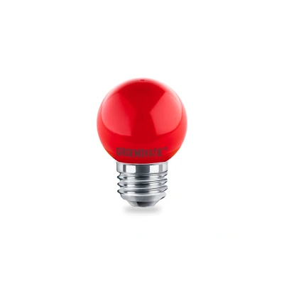 Afbeelding van E27 LED Lamp G45 1.5W Rood