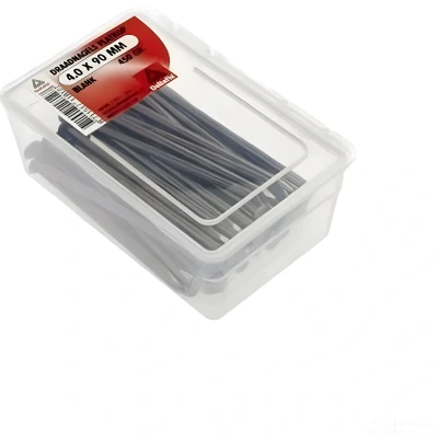 Afbeelding van DRAADNAGELS PLATKOP 4.0 x 90 MM . lang. BLANK staal. 450 Gram. Deltafix. spijkers