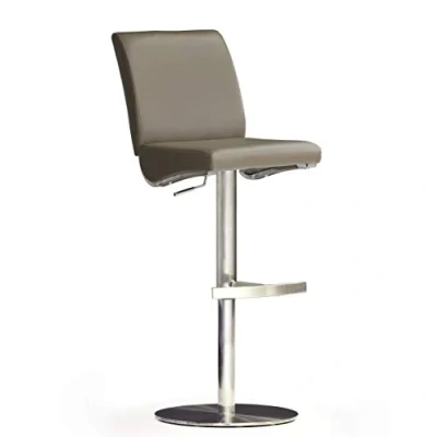 Afbeelding van MCA furniture Bistrostoel BARBECOOL met rugleuning, ronde voetplaat, 360 draaibaar, zithoogte van 55 80 cm