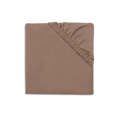 Afbeelding van Jollein Hoeslaken Wieg Jersey LARGE 70/75x140/150 cm Milky Coffee