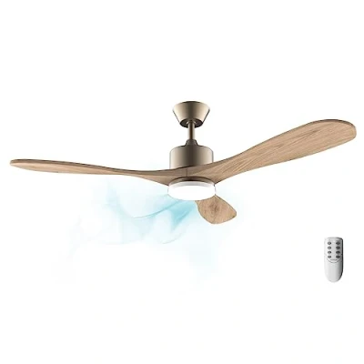 Afbeelding van Cecotec plafondventilator met afstandsbediening, timer en led licht EnergySilence Aero 5290 Golden Pro. 35W, DC motor, 52&quot;, 3 messen, 5 versnellingen, winterfunctie, goud