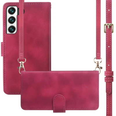 Afbeelding van Samsung Galaxy S21 FE Hoesje Kunstleder imoshion Bookcase Rood Telefoonhoesje