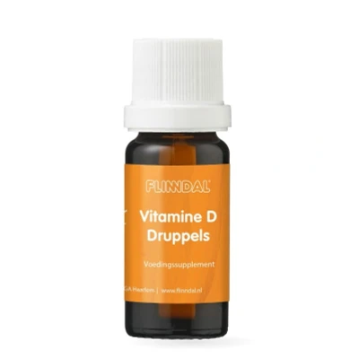 Afbeelding van vitamine D Druppels 10 ML Bevat 5 mcg D3 per druppel (200 IE) Flinndal