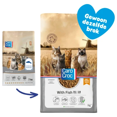 Afbeelding van Carocroc With Fish Kattenvoer 7 kg