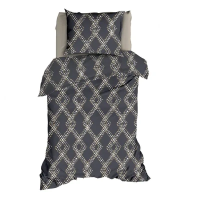 Afbeelding van Dekbedovertrek Romanette Vail Blauwgrijs Flanel 140 x 200 / 220 cm 1 Persoons