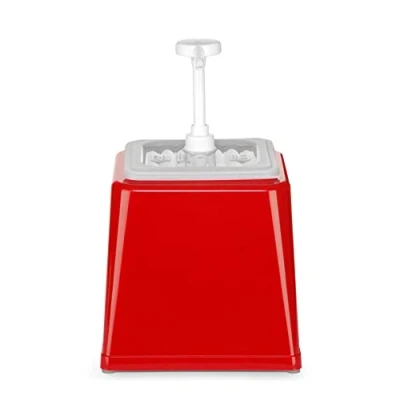 Afbeelding van Sausdispenser met Pomp HENDI 2,5L Rood 230x210x(H)250mm 203521 Restaurant Hotel Professioneel