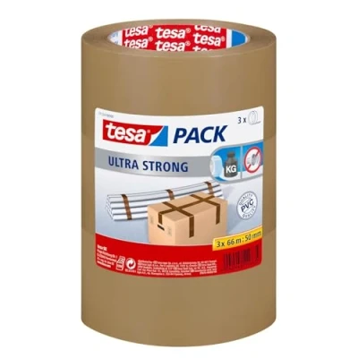 Afbeelding van tesa ULTRA STRONG 51124 00008 01 Pakband tesapack Bruin (l x b) 66 m 50 mm 3 stuk(s)
