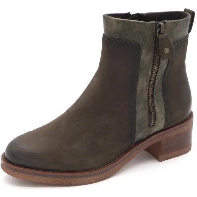 Afbeelding van Marco Tozzi Dames Enkellaars 25064 726 Kakigroen Maat 42