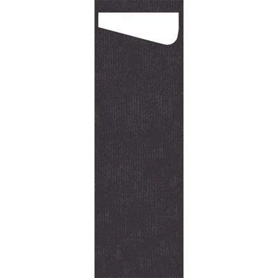 Afbeelding van 240x Sacchetto Slim incl. Dunisoft (Airlaid) servet zwart