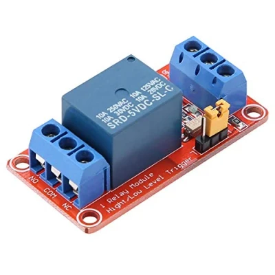 Afbeelding van 1 Channel relais Power Switch Module, 5V kanaals relaismodule Relaiskaart met optocoupler High &amp; Low Level Trigger uitbreidingskaart voor Arduino 5V/12V/24V (5V)