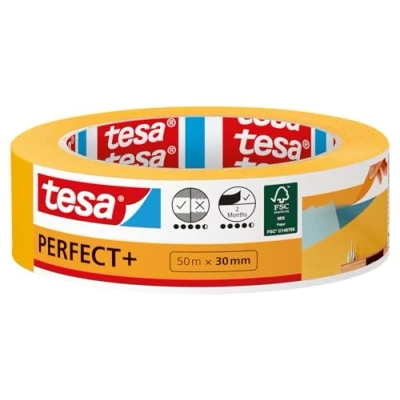 Afbeelding van tesa Perfect+ 56537 00000 00 Schilderstape Geel (l x b) 50 m 30 mm 1 stuk(s)