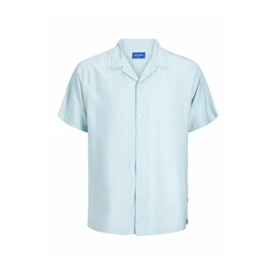 Afbeelding van Jack &amp; Jones Hawaii Relaxed FIT Overhemd, Heren, Maat: Small, Crystal blue
