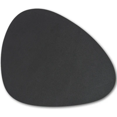 Afbeelding van Zeller Placemats 1x vegan leer zwart 34 x 42 cm