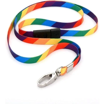 Afbeelding van Regenboog Keycords met Veiligheidssluiting en metalen haak 50 Stuks Breakaway Keycord Lanyards