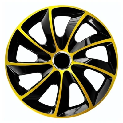 Afbeelding van NRM STIG Extra Wieldoppen 16&quot; Set van 4 stuks / Kunststof Goud/zwart