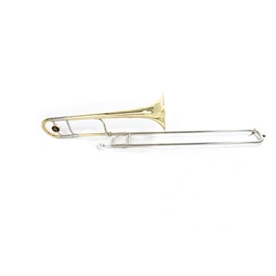 Afbeelding van Roy Benson Bb tenortrombone TT 236 (8&quot; koperen beker, 13,34 mm boring, nikkelzilveren schuiven van hoge kwaliteit, professionele geluidskwaliteit, makkelijk mee te nemen gevormde koffer)