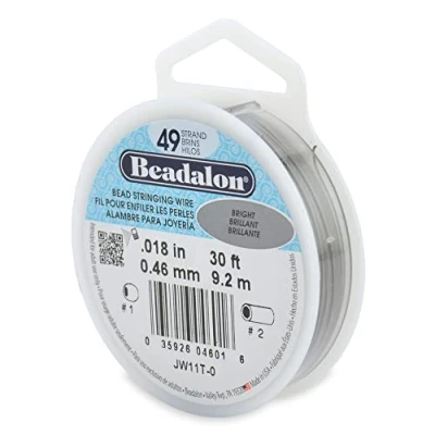 Afbeelding van Beadalon JW11T 0 Kraal Stringdraad 49 Strand 0,018&quot; (0,46 mm) 30 ft (9,1 m) Helder, 1 Pack